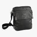 TRACOLLA MEDIA IN CANVAS NERA UOMO AERONAUTICA MILITARE 28X23X8CM 1 ZIP MULTITASCHE CON ZIP E CLIP AERONAUTICA MIL.ITALY