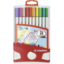 SET 20 PENNARELLI PEN 68 BRUSH PREMIUM CON PUNTA A PENNELLO FLESSIBILE PER LETTERING,FUMETTI,MANGA.STABILO POINT