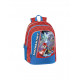 ZAINO SCUOLA ORGANIZZATO BLU SUPERMARIO NINTENDO OFFICIAL 2 ZIP 44X33X21CM 1 TASCA CON ZIP ROSSA DA PANINI SCUOLA ITALY