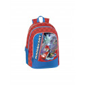 ZAINO SCUOLA ORGANIZZATO BLU SUPERMARIO NINTENDO OFFICIAL 2 ZIP 44X33X21CM 1 TASCA CON ZIP ROSSA DA PANINI SCUOLA ITALY