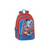 ZAINO SCUOLA ORGANIZZATO BLU SUPERMARIO NINTENDO OFFICIAL 2 ZIP 44X33X21CM 1 TASCA CON ZIP ROSSA DA PANINI SCUOLA ITALY