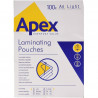 CONFEZIONE 100 FOGLI LAMINATING POUCHES PER PLASTIFICAZIONI A4 75-80 MICRON 216X303MM APEX FELLOWES EVERDAY VALUE