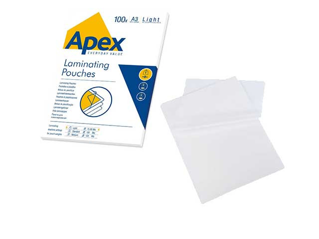 Peach Pellicole Plastificatrici A3 – 100 Mic – 125 Pouches – Lucide – Qualità Premium Per I Migliori Risultati Di Laminazione – Compatibile Con