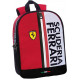 ZAINO ASILO SCUDERIA FERRARI KIDS ROSSO BIANCO E NERO CON LOGO 30X24X10CM 1 ZIP + TASCA C/ZIP PANINI SCUOLA ITALY