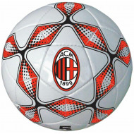 PALLONE CUOIO MIS.5 AC MILAN CALCIO BIANCI E ROSSONERO CON LOGO PRODOTTO UFFICIALE DISTRIB.DA MONDO S.P.A. ITALY