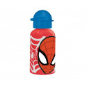 BORRACCIA ALLUMINIO SPIDERMAN ORIGINAL MARVEL 500ML ROSSA CON BECCUCCIO BIANCO RICHIUDIBILE CON TAPPO BLU IN PLASTICA