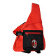 ZAINO MONOSPALLA AC MILAN 1 ZIP + TASCA CON ZIP PRODOTTO UFFICIALE40X29X10CM ROSSO E NERO TRACOLLA MONOSPALLA