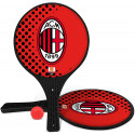 PADDLES AC MILAN COPPIA RACCHETTE NERE CON LOGO E PALLINA COLORATA GIOCHI DA SPIAGGIA PRODOTTO UFFICIALE MADE IN ITALY