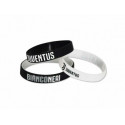 KIT 3 BRACCIALETTI UNISEX IN SILICONE FC JUVENTUS 2 NERI 1 BIANCO MISURA UN.BAMBINI PRODOTTO UFFICIALE GIEMME ITALY