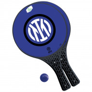 PADDLES FC INTERNAZIONALE COPPIA RACCHETTE NERE C/LOGO PALLINA COLOR GIOCHI DA SPIAGGIA PRODOTTO UFFICIALE MADE IN ITALY