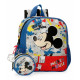 ZAINO ASILO MICKEY COLOUR MAYHEM DISNEY 21X25X10CM 1 ZIP +TASCHE PORTA BORRACCIE 1 TASCA C/ZIP + ASTUCCIO PORTAMONETE