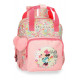 ZAINO ASILO MINNIE FLORALS DISNEY ROSA 22X28X10CM CON POMPOM ROSA PRETTY AS A PETAL ZAINETTO TOPOLINA C/AGGANCIO TROLLEY