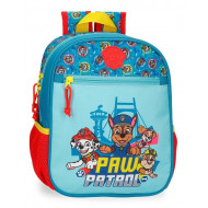 ZAINO ASILO PAW PATROL ALWAYS HEROIC 23X28X10CM 1 ZIP +TASCHE PORTA BORRACCIE + FASCIA AGGANCIO PER TROLLEY