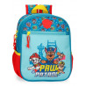 ZAINO ASILO PAW PATROL ALWAYS HEROIC 23X28X10CM 1 ZIP +TASCHE PORTA BORRACCIE + FASCIA AGGANCIO PER TROLLEY