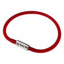 BRACCIALE AC MILAN IN SILICONE ROSSO PIASTRINA ACCIAIO SCRITTA NERA CON SCATOLA PRODOTTO UFFICIALE GIEMME TORINO ITALY