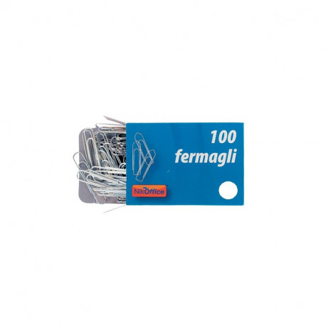 CONFEZIONE 10 SCATOLE DA 100 FERMAGLI FERMACARTE N°4 MM32 IN ACCIAIO ZINCATO ANTIRUGGINE DA A.N.S.NIK OFFICE ITALY