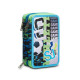 ASTUCCIO SCUOLA 3 ZIP A LIBRO SJ GANG GOALKICK BOY 45PZ.PENNA CANCELLABIL.FRIXION/PASTELLI GIOTTO+ACCESSORI SEVEN ITALY