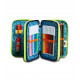 ASTUCCIO SCUOLA 3 ZIP A LIBRO SJ GANG SEA PIRATE BOY 45PZ.PENNA CANCELLABI.FRIXION/PASTELLI GIOTTO+ACCESSORI SEVEN ITALY