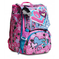 ZAINO SCUOLA SDOPPIABILE FLYP SYSTEM CON LUCI LED LUMINOSE BIG SJ GANG CUTELED GIRL 27X41X22CM 28LT.SJ SEVEN ITALY