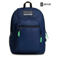 ZAINO SCUOLA SEVEN ORGANIZZATO + CAVO USB FREETHINK GRS UNISEX BLU 30X42X20CM 30LT GARANZIA 4 ANNI SEVEN ITALY