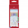 ECO PENCIL ASTUCCIO 10 COLORI PASTELLO MATITE COLORATE IN LEGNO DA FORESTE SOSTENIBILI PASTELLI ESAGONALI FABER CASTELL