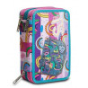 ASTUCCIO SCUOLA 3 ZIP A LIBRO SJ COLORBOW GIRL ALTA QUALITÀ 44PZ.PENNA CANCELL.FRIXION/PASTELLI GIOTTO+ACCES.SEVEN ITALY