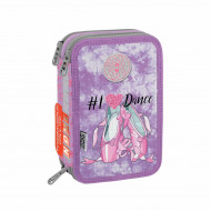 ASTUCCIO SCUOLA 3 ZIP A LIBRO PERSONALIZZABILE HI DANCE44PZ.18MATITE MARICART4.0MM 18PENNAR.GIOTTO 1PENNA CANC+7ACCESSOR