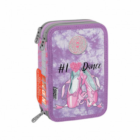 ASTUCCIO SCUOLA 3 ZIP A LIBRO PERSONALIZZABILE HI DANCE44PZ.18MATITE MARICART4.0MM 18PENNAR.GIOTTO 1PENNA CANC+7ACCESSOR