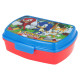 PORTAMERENDA SONIC PVC SCATOLA PORTA PRANZO ROSSA E BLU CON STAMPA SONIC REAL TRADE ITALY