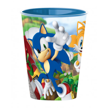 BICCHIERE SONIC ORIGINAL IN PLASTICA 260ML BICCHIERE IN PLASTICA BLU CON STAMPA SONIC