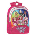 ZAINO ORGANIZZATO 3 ZIP SCUOLA E TEMPO LIBERO RAINBOW HIGH OMG ORIGINALE 44X33X22CM FUCSIA DA PANINI SCUOLA ITALY