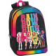 ZAINO ORGANIZZATO 3 ZIP SCUOLA E TEMPO LIBERO RAINBOW HIGH MGA 44X33X22CM MULTICOLOR GLITTER DA PANINI SCUOLA ITALY