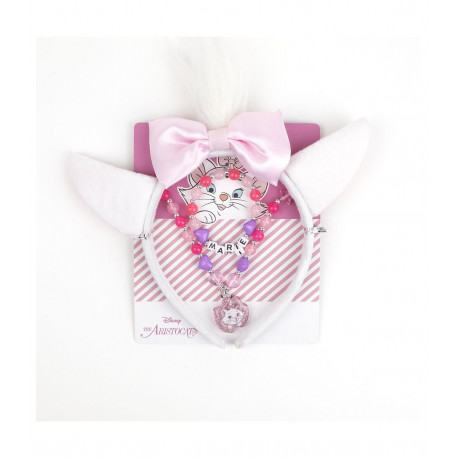 SET 3 PEZZI ARISTOGAT DISNEY ORIGINAL ACCESSORI MODA E PER CAPELLI CERCHIETTO BRACCIALE COLLANA THE ARISTO ATS DISNEY