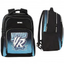 ZAINO SCUOLA ORGANIZZATO FORTNITE SPORTY VICTORY 4 ZIP 44X33X17CM NERO CON SFUMATURE AZZURRE DA PANINI SCUOLA ITALY