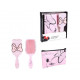 HAIR BRUSH SET BELLEZZA SPAZZOLA PER CAPELLI DISNEY MINNIE + BUSTINA PORTATUTTO BEAUTY DA VIAGGIO ROSA E NERO TOPOLINA