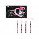 SET 5 PEZZI MINNIE DISNEY COSMETIC BRUSH SET WITH PURSE SET BELLEZZA 4 PENNELLI + BUSTINA PORTATUTTO 2 ZIP DA VIAGGIO