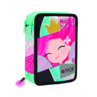 ASTUCCIO SCUOLA 3 ZIP A LIBRO PRINCESS GOPOP CONTIENE43PZ.GIOTTO/PENNA CANCELLABILE FRIXION/LYRA ITALY GIOCHI PREZIOSI