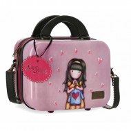 BEAUTY CASE DA VIAGGIO ABS FOR MY LOVE GORJUSS SANTORO NECESSER 29X21X15CM CON TRACOLLA E FASCIA AGGANCIO PER TROLLEY