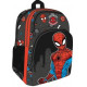 ZAINO ORGANIZZATO SCUOLA E DA VIAGGIO SPIDER MAN MARVEL 44X32X14CM 4 ZIP TASCA TERMICA E FASCIA AGGANCIO AL TROLLEY