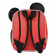 ZAINO ASILO MICKEY MOUSE 3D CON MANI PELUCHE 9X24X29CM ROSSO 1 ZIP + TASCA PORTA BORRACCIA DISNEY ORIGINAL CERDÀ