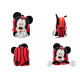 ZAINO ASILO MICKEY MOUSE 3D CON MANI PELUCHE 9X24X29CM ROSSO 1 ZIP + TASCA PORTA BORRACCIA DISNEY ORIGINAL CERDÀ