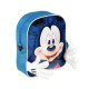 ZAINO ASILO MICKEY MOUSE 3D CON MANI PELUCHE 9X24X29CM AZZURRO 1 ZIP + TASCA PORTA BORRACCIA DISNEY ORIGINAL CERDÀ