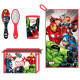 BIG CITY SET DA VIAGGIO PVC FREE AVENGERS MARVEL 4 PZ.BEAUTY CASE TRASPARENTE BICCHIERE SPAZZOLA CAPELLI ASCIUGAMANO