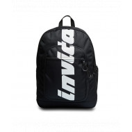 ZAINO ORGANIZZATO SCUOLA E TEMPO LIBERO INVICTA NERO LOGO JELEK BACKPACK 32X43XCM 2 ZIP DOPPIO SCOMPARTO DA SEVEN ITALY