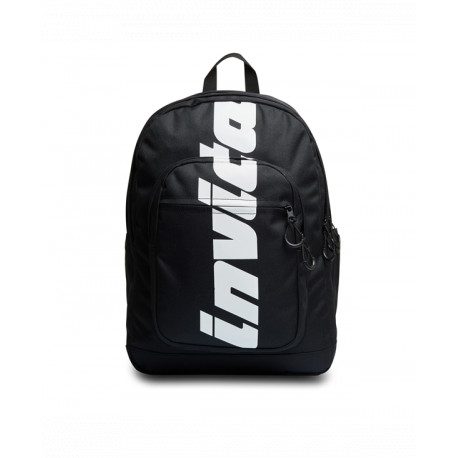 ZAINO ORGANIZZATO SCUOLA E TEMPO LIBERO INVICTA NERO LOGO JELEK BACKPACK 32X43XCM 2 ZIP DOPPIO SCOMPARTO DA SEVEN ITALY