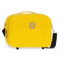 BEAUTY CASE DA VIAGGIO RIGIDO ABS MOVOM 29X21X15CM GIALLO 1ZIP CON TRACOLLA E FASCIA ELASTICA ADATTABILE AL TROLLEY