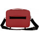 BEAUTY CASE DA VIAGGIO RIGIDO ABS MOVOM 29X21X15CM BORDEAUX 1ZIP CON TRACOLLA E FASCIA ELASTICA ADATTABILE AL TROLLEY