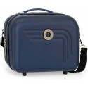 BEAUTY CASE DA VIAGGIO RIGIDO ABS MOVOM 29X21X15CM BLU MARE 1ZIP CON TRACOLLA E FASCIA ELASTICA ADATTABILE AL TROLLEY