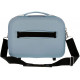 BEAUTY CASE DA VIAGGIO RIGIDO ABS MOVOM 29X21X15CM BLU CIELO 1ZIP CON TRACOLLA E FASCIA ELASTICA ADATTABILE AL TROLLEY