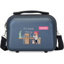 BEAUTY CASE DA VIAGGIO RIGIDO ABS ENSO TRAVEL TIME 29X21X15CM 1ZIP CON TRACOLLA E FASCIA ELASTICA ADATTABILE AL TROLLEY